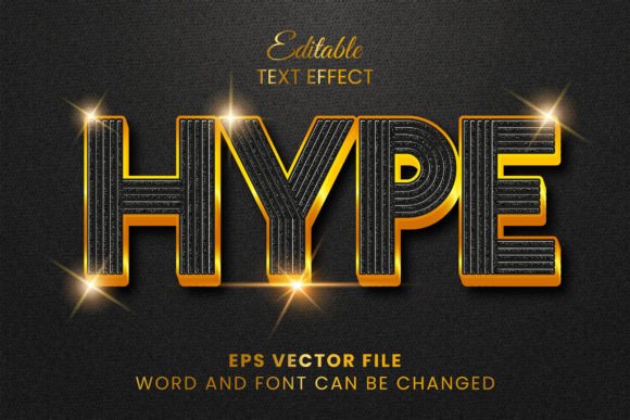 Download Black and Gold 3d Hype Text Effect - Effect Collection
