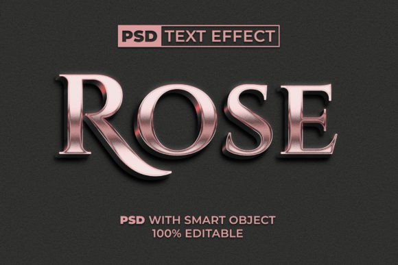 Download PSD Rose Gold Text Effect 3D Style - Effect Collection