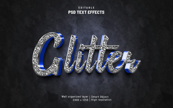 Download Glitter Sparkle Silver Text Effect Style - Effect Collection
