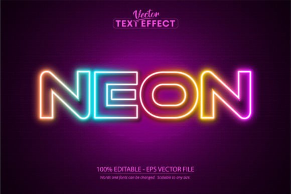 Download Neon Text Effect, Editable Neon Light - Effect Collection