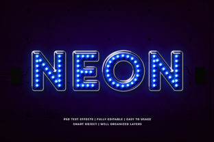 Download Blue Light Neon 3d Text Effect Mockup - Effect Collection