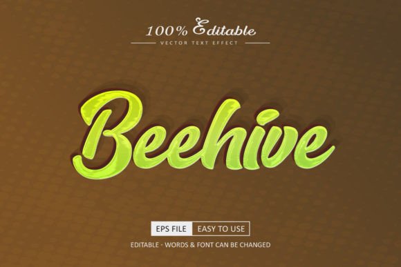 Download Beehive Text Effect Editable Style - Effect Collection