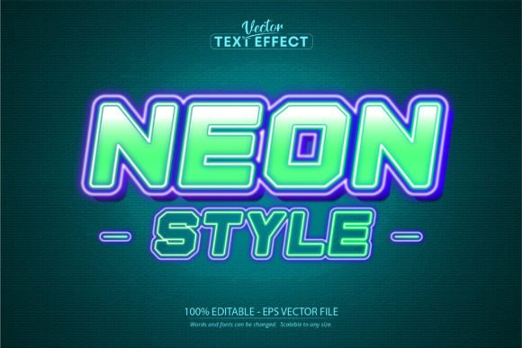 Download Neon Text Effect, Editable Neon Lights - Effect Collection