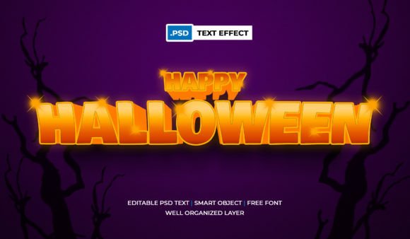 Download 3d Happy Halloween Psd Text Effect - Effect Collection