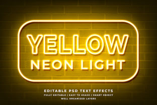 Download Yellow Neon 3d Text Effect Mockup - Effect Collection