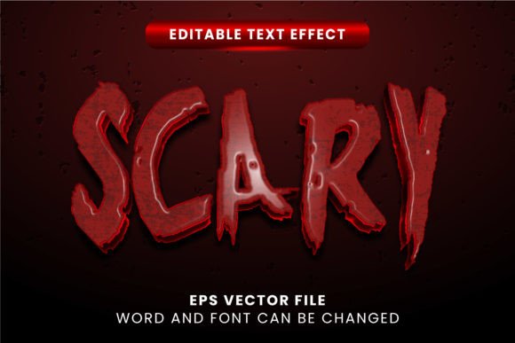 Download Red Scary Vector Text Effect - Effect Collection