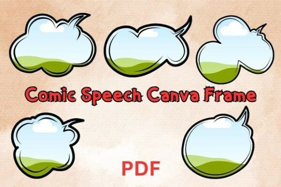 Download Comic Speech Bubble Canva Frame Bundle - Bubble Collection