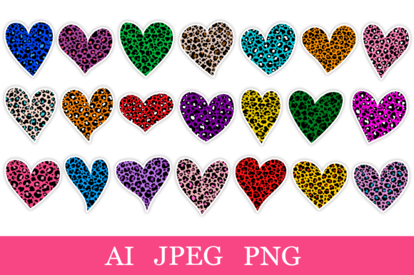 Download Leopard Hearts Stickers Printable Bundle - Premium Resources