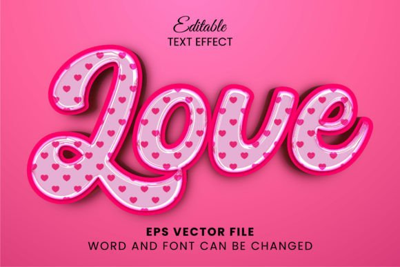 Download 3d Silky Pink Love Editable Text Effect - Effect Collection
