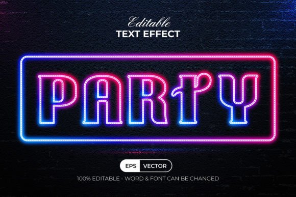 Download Party Neon Text Effect Style - Effect Collection