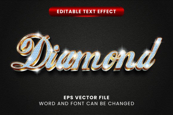 Download 3D Diamond Vector Text Effect - Effect Collection