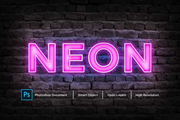Download Neon Text Effect  Layer Style - Effect Collection