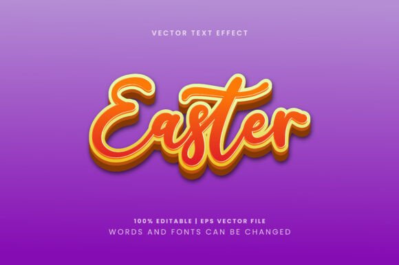 Download Easter 3d Text Effect Typography Design - Effect Collection