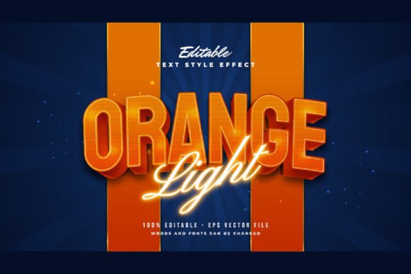 Download Orange Light Text Style Effect - Effect Collection