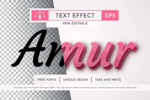 Download Amur Editable Text Effect, Graphic Style - Effect Collection
