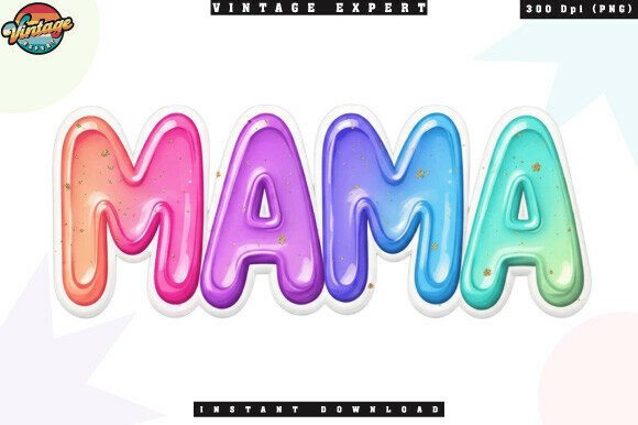 Download Mama Glossy Bubble Gradient PNG - Bubble Collection