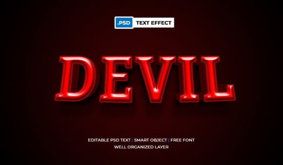 Download 3d Devil Psd Text Effect Editable - Effect Collection