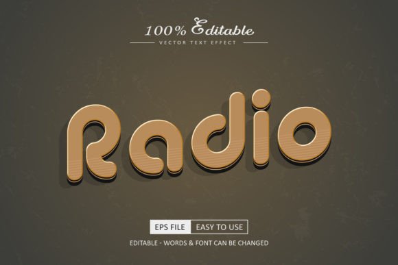 Download Radio Text Effect Typography Design - Effect Collection