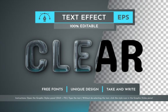 Download Clear Text Effect, Graphic Style - Effect Collection