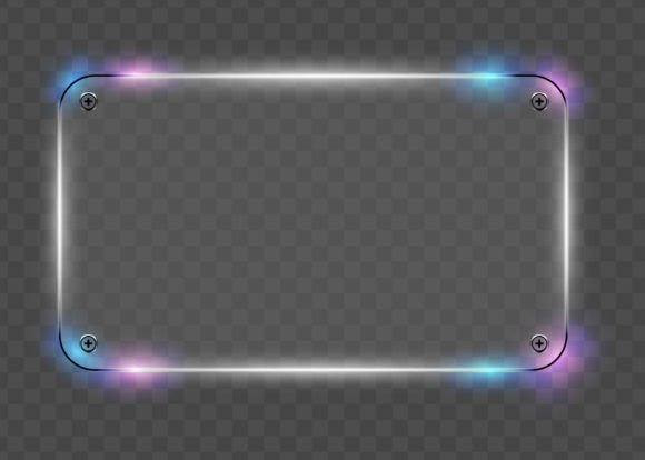 Download Glass Banner Realistic with Glow Effect - Effect Collection