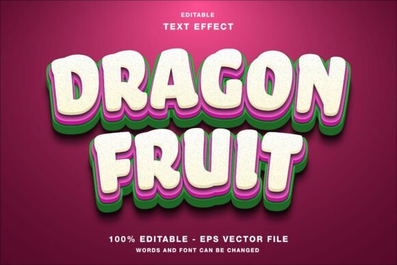 Download Dragon Fruit 3D Editable Text Effect - Effect Collection