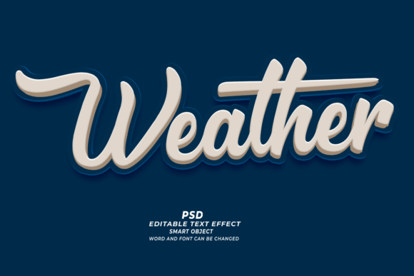 Download Weater PSD 3D Editable Text Effect - Effect Collection