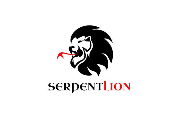 Download Playful Lion Head with Serpent Tongue - Serpent Collection