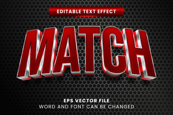 Download Red Match 3d Editable Vector Text Effect - Effect Collection