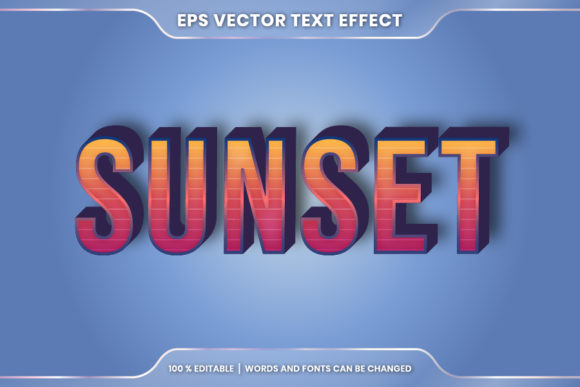 Download Sunset Word, Text Effect Editable Style - Effect Collection