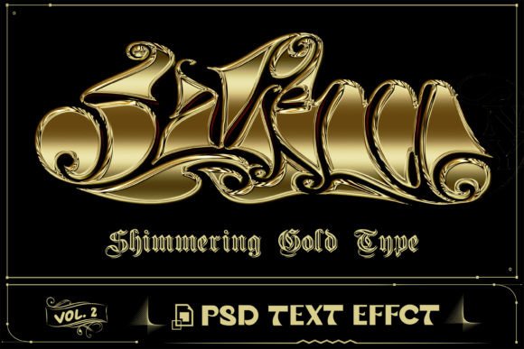Download Shimmering Gold Type TexT Effect Psd - Effect Collection
