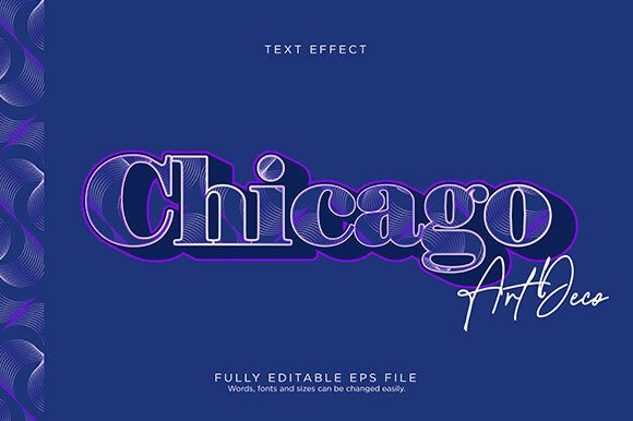 Download Chicago Text Effect Font Type Vector - Effect Collection