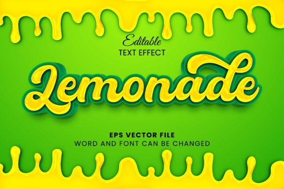 Download Silky Lemonade 3d Vector Text Effect - Effect Collection