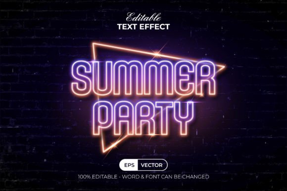 Download Summer Party Text Effect Neon Style - Effect Collection