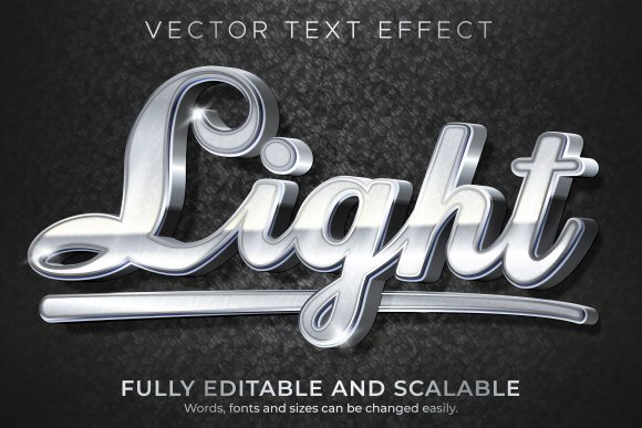Download Text Effect Metellic Light Text Style - Effect Collection