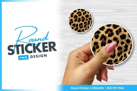 Download Leopard Skin Pattern Round Sticker Png - Premium Resources