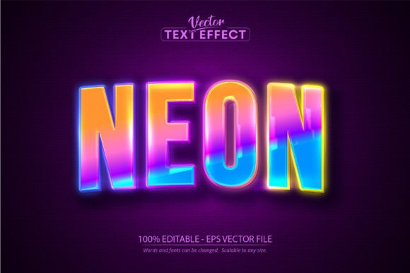 Download Neon Text Effect, Editable Neon Light - Effect Collection