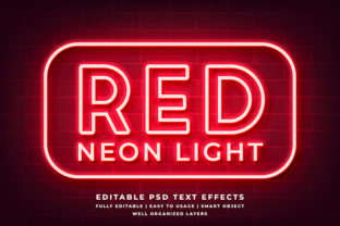 Download Red Neon 3d Text Effect Mockup - Effect Collection