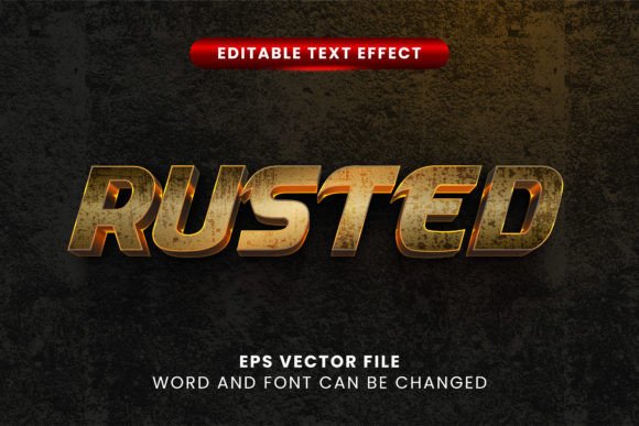 Download 3d Rusted Metal Vector Text Effect - Effect Collection