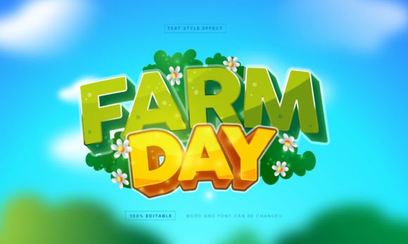 Download Farm Day Text Style Effect Editable - Effect Collection